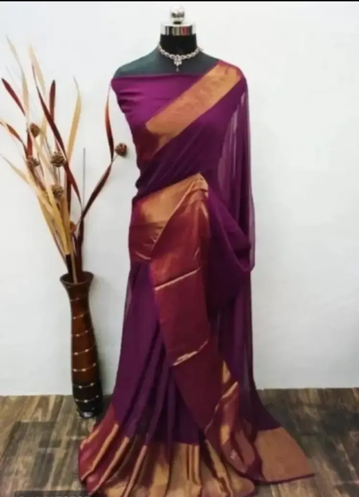 Beautiful Chiffon Saree With Blouse Piece for Women uploaded by wholsale market on 7/4/2023