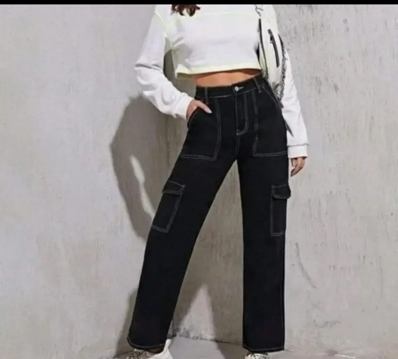 Denim Black Flap jeans uploaded by wholsale market on 7/4/2023