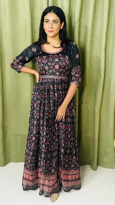 New Crushed Gown Concept with Belt  uploaded by Vihu fashion on 7/4/2023