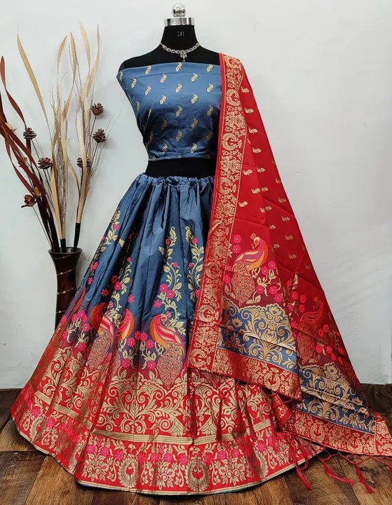 *OFFER OFFER OFFER OFFER ONLINE*

*Fabric details*
       👉🏻 *Lehnga* : Pure Banarasi   silk with  uploaded by BOKADIYA TEXOFIN on 7/4/2023