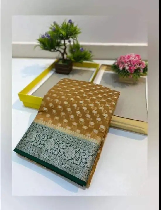 Banarasi dayble semi gorjatt soft silk sarees heavy quality soft fabric fancy dizain  uploaded by business on 7/4/2023