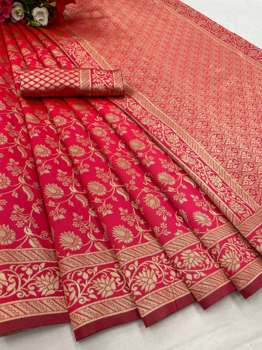 Soft lichi silk saree  uploaded by RV FASHION on 7/4/2023