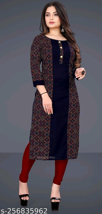 Post image Dhani Maroon
Name: Dhani Maroon
Fabric: Cotton Blend
Sleeve Length: Three-Quarter Sleeves
Pattern: Printed
Combo of: Single
Sizes:
S (Bust Size: 36 in, Size Length: 45 in) 
M (Bust Size: 38 in, Size Length: 45 in) 
L (Bust Size: 40 in, Size Length: 45 in) 
XL (Bust Size: 42 in, Size Length: 45 in) 
XXL (Bust Size: 44 in, Size Length: 45 in) 
XXXL
Country of Origin: India
₹350