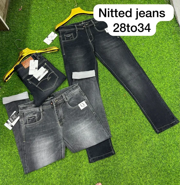 Multi brand men's narrow knitted jeans for men's  uploaded by Panther garments - manufacturing  on 7/4/2023