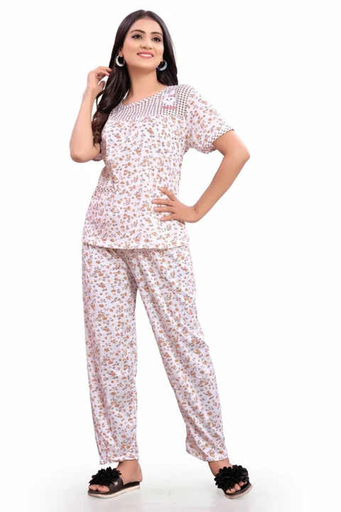 Latest design printed night dress  uploaded by business on 7/4/2023