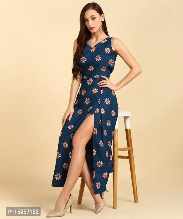 Classic crepe printed dresses for woman uploaded by business on 7/4/2023