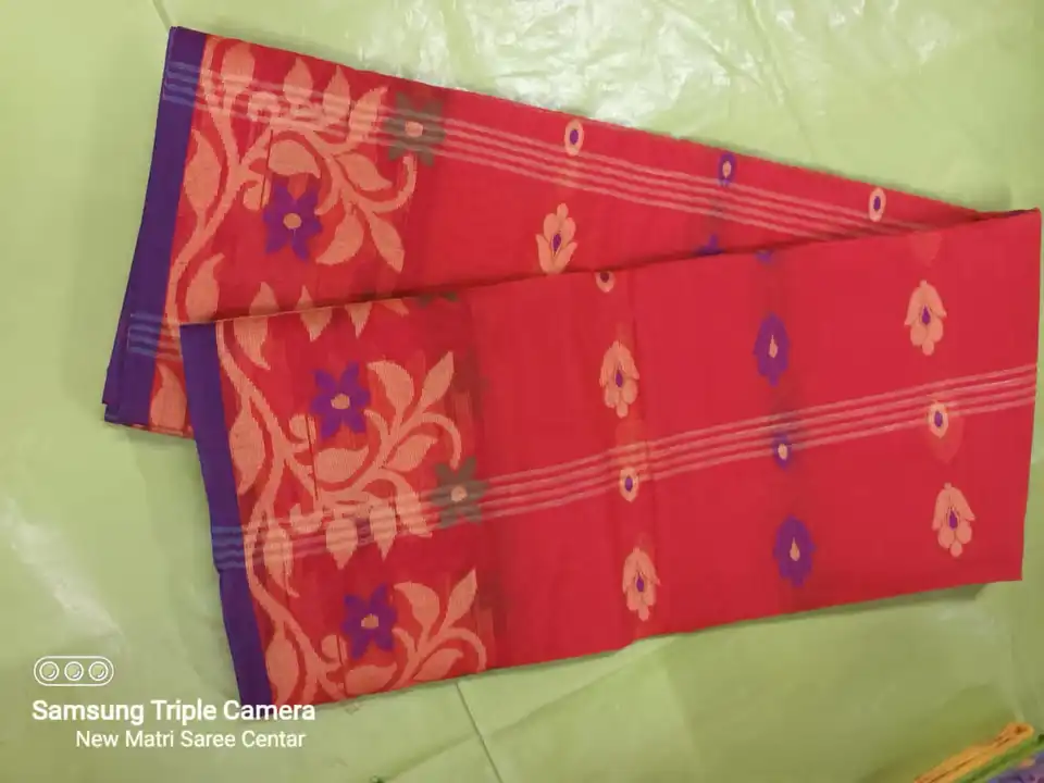 Tant cotton saree without blouse pieces. Fabric cotton  uploaded by Sujata saree cantre on 3/30/2023