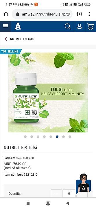 Nutrilite Tulsi uploaded by Amway on 7/15/2020