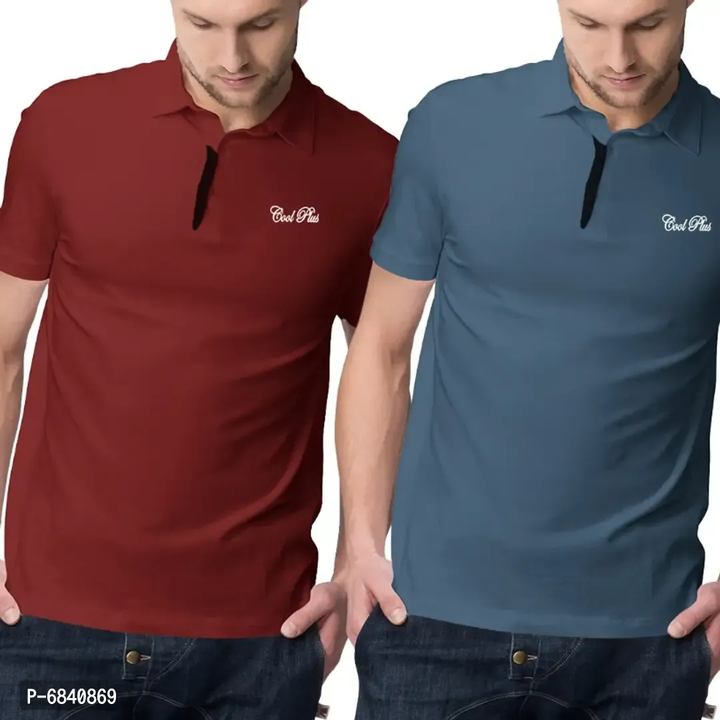 Mens Casual wear Polos open collar t shirts combo cash on delivery  uploaded by business on 7/4/2023