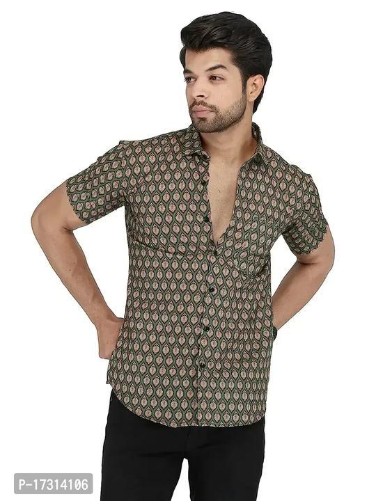 Reliable Yellow Cotton Printed Short Sleeves Casual Shirts For Mencash on delivery  uploaded by business on 7/4/2023