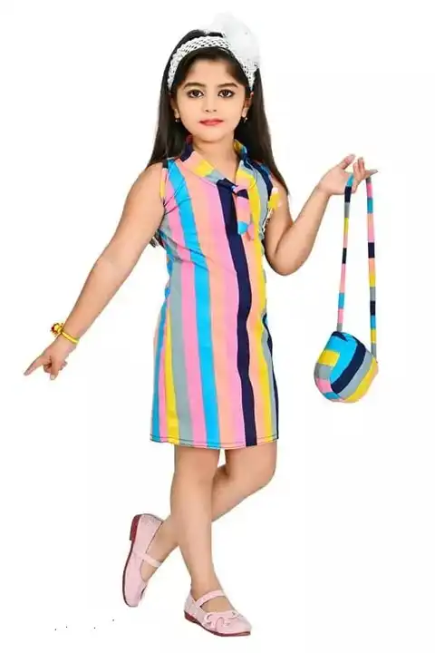 Multi Frock with Bag uploaded by Hiba Enterprises on 7/4/2023
