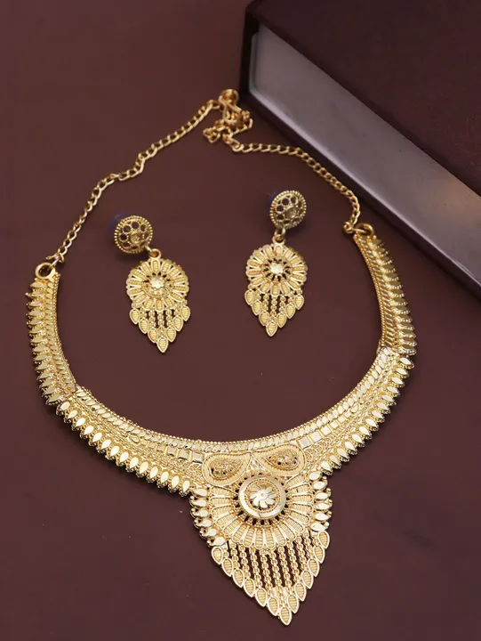 Gold Plated Necklace Set uploaded by Bhavani Sales on 7/4/2023