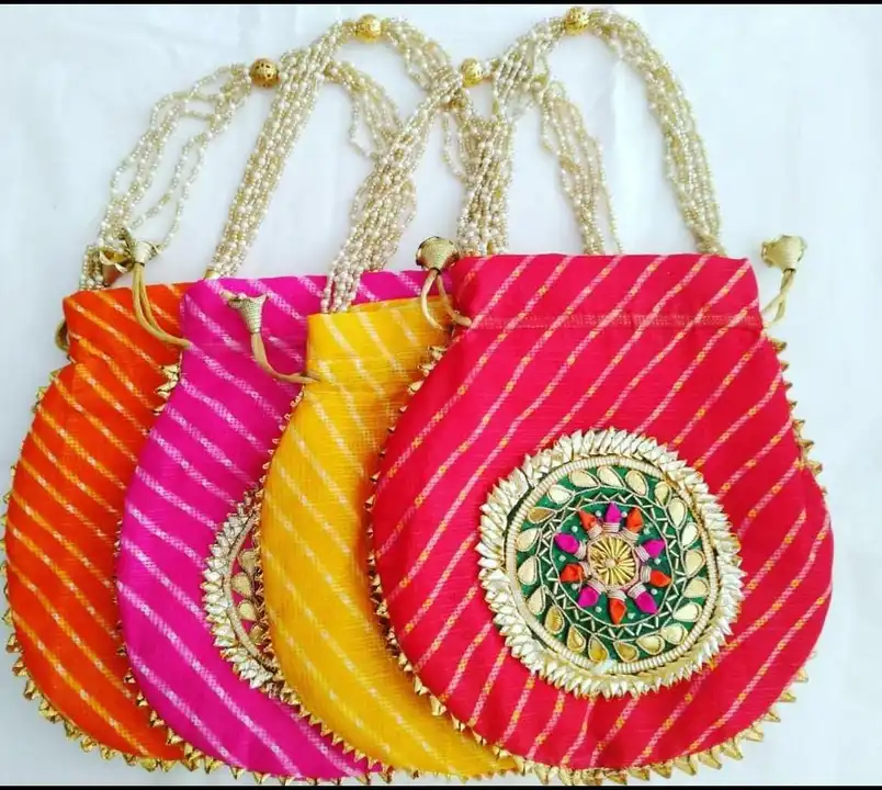 Bridal Lahriya potli bag uploaded by Indiana Creations  on 7/4/2023