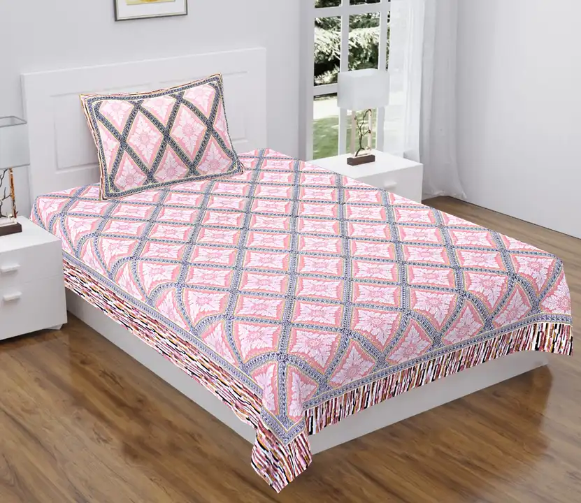 Single bed 210 TC bedsheets For order uploaded by Dikrati traders on 7/4/2023