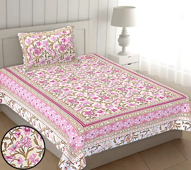 Single bed 210 TC bedsheets For order uploaded by Dikrati traders on 7/4/2023