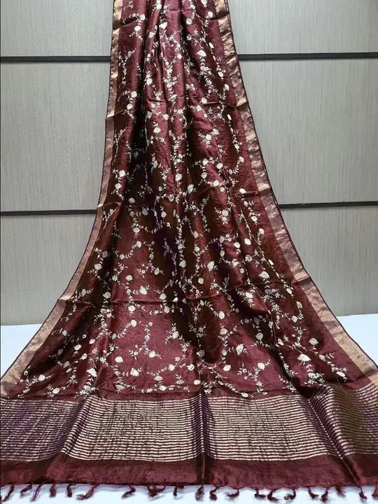 Kota Linen Saree With Beautiful Digital Embroidery Work Design  uploaded by Kiran Textile on 7/4/2023