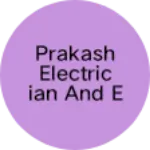 Business logo of Prakash electrician and electronic workshop