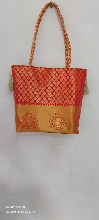 Banarasi weaving silk fabric purses  uploaded by business on 7/4/2023
