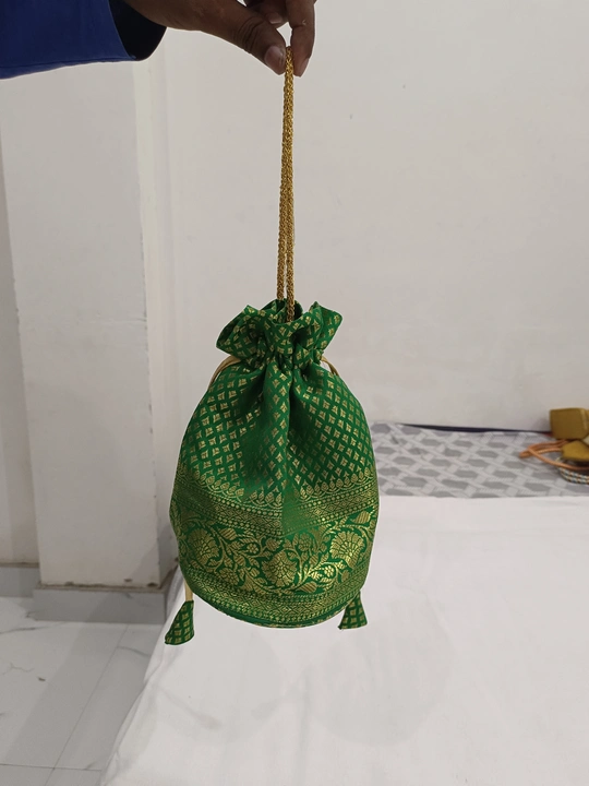 Banarasi weaving silk fabric purses  uploaded by M.M CREATION on 7/4/2023