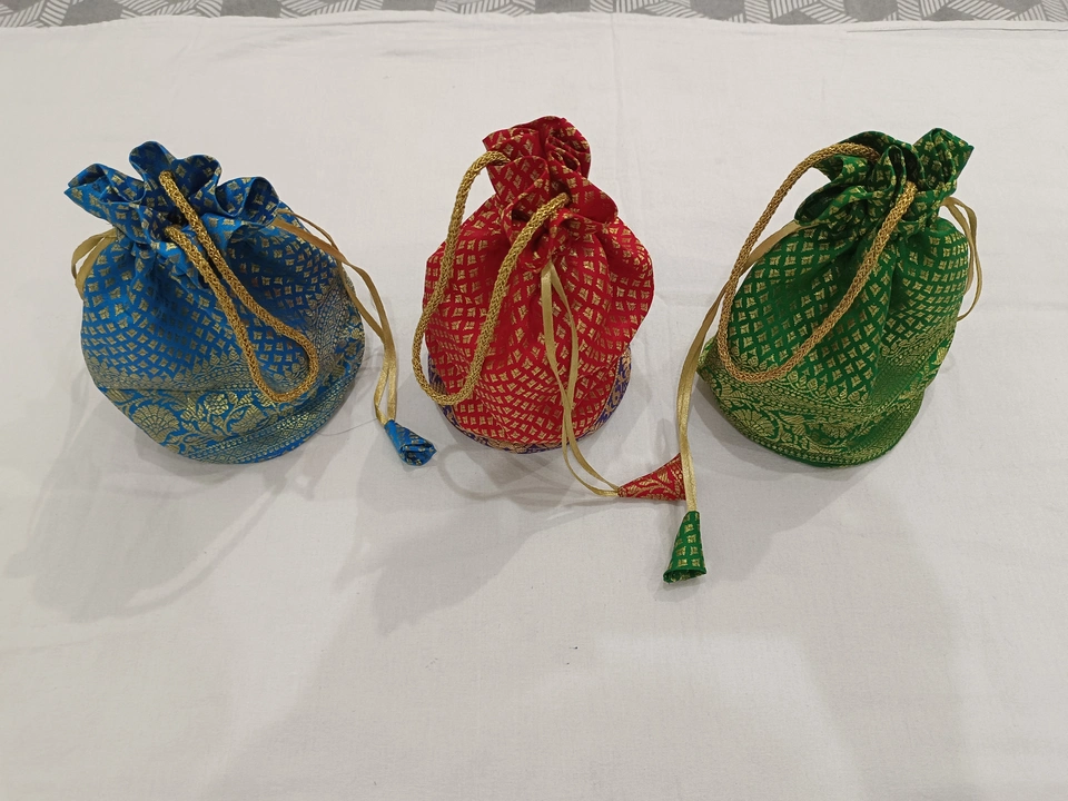 Banarasi weaving silk fabric purses  uploaded by M.M CREATION on 7/4/2023