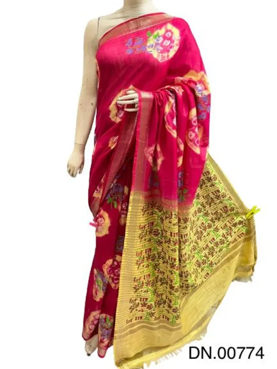 Printed saree uploaded by WeaveMe India on 7/4/2023