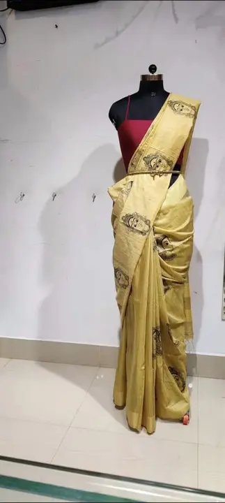 Embroidery woek saree uploaded by business on 7/4/2023