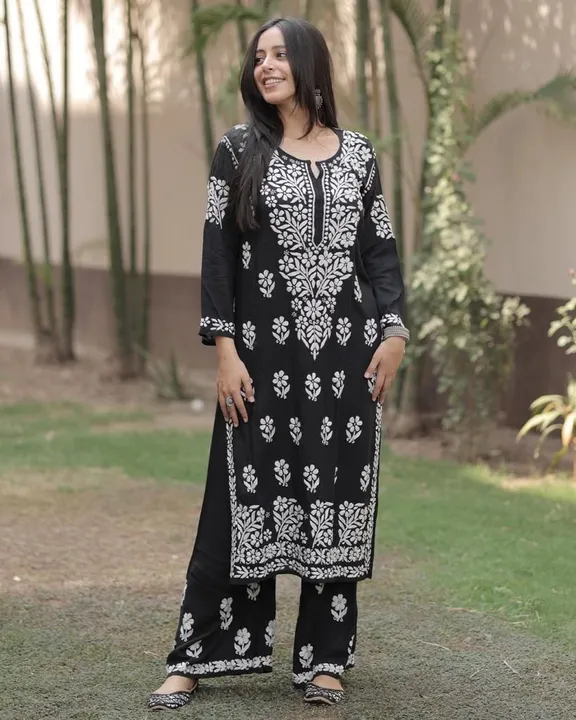 Heavy rayon kurti with pent uploaded by Shrey Creations on 7/4/2023