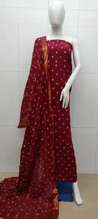 Bandhej suit dress material  uploaded by Bandhej dress material on 7/5/2023