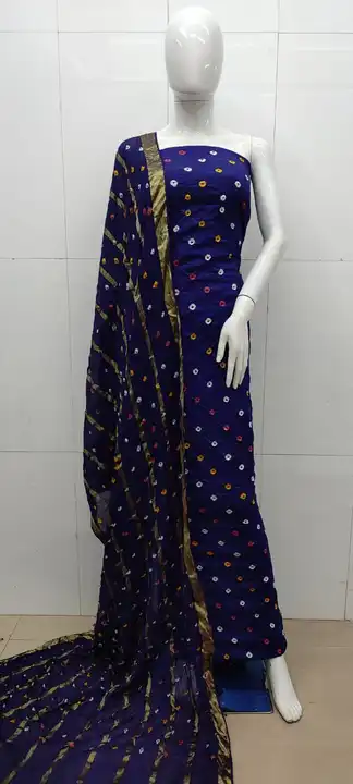 Bandhej suit dress material  uploaded by Bandhej dress material on 7/5/2023
