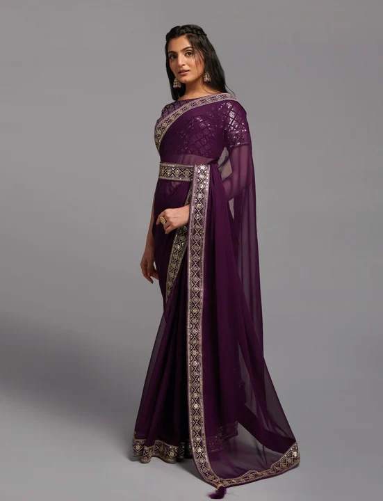 New Chinon Saree  uploaded by Aditya impex on 7/5/2023