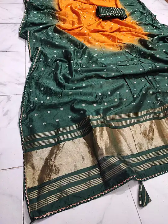 *~ New Arrivals ✨*
✅✅✅✅✅

*#Gajji vol-19❤️*

*Pure summer   Batik weaving Gajji silk saree  with lag uploaded by BOKADIYA TEXOFIN on 7/5/2023