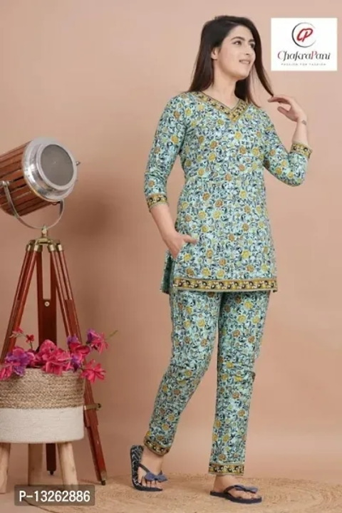 New IN!!! Cotton Printed Night Suit For Women/Jaipuri Night Suit For Women uploaded by wholsale market on 7/5/2023