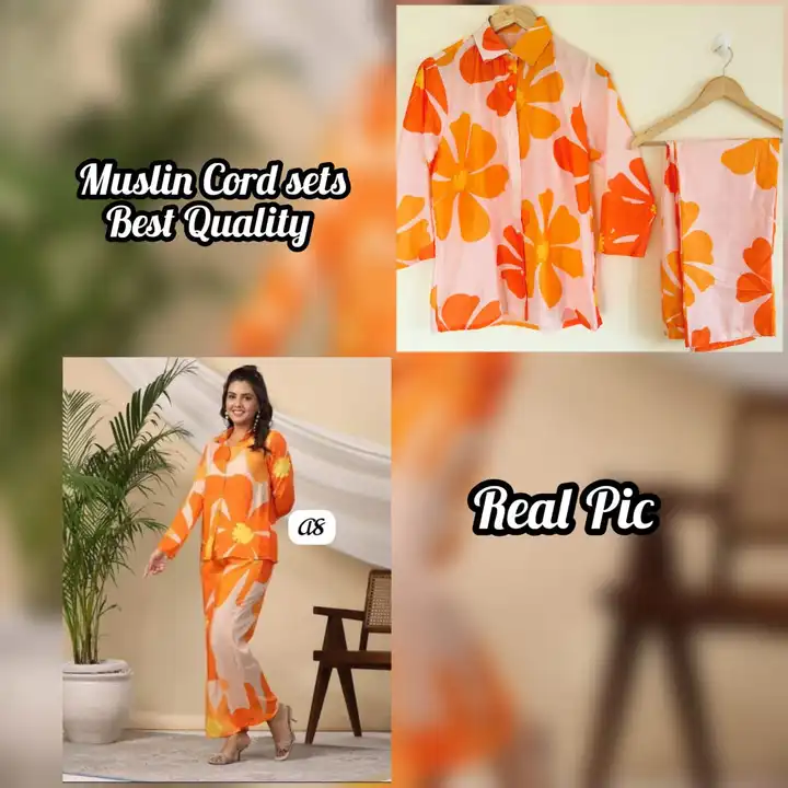 New Co-ord Sets Muslin Fabric uploaded by Chiranjiv on 7/5/2023