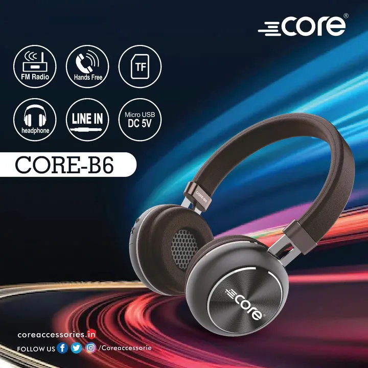 Core B-6 Headphones  uploaded by Bhavani Mobile Accessorie on 7/5/2023