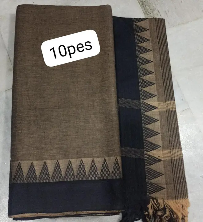 Temple border pure cotton dress material  uploaded by Shv Sh Handloom on 7/5/2023