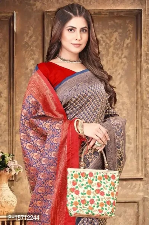 Festive Art Silk Jacquard Sarees with Blouse Piece uploaded by wholsale market on 7/5/2023