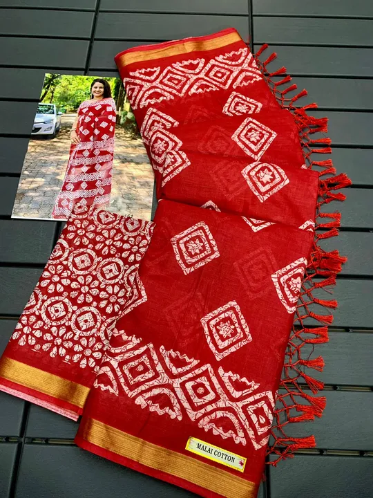 Cotton saree uploaded by business on 7/5/2023