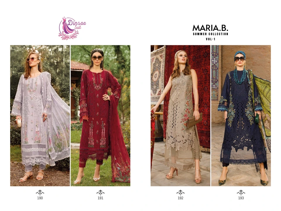 *MARIA B*
*SUMMER  COLLECTION VOL-1*

*TOP PURE COTTON WITH HEAVY SELF EMBRODEREY WITH HAND WORK*

* uploaded by Ahmed fashion on 7/5/2023