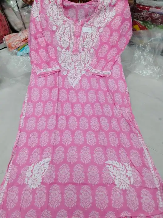Malmal cotton kurti uploaded by Lcf crafts (lucknow Chikan factory) on 7/5/2023