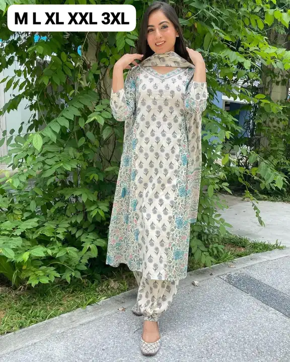 KURTI WITH PAINT AND DUPATTA AFGHANI  uploaded by Shree shyam fashion on 7/5/2023