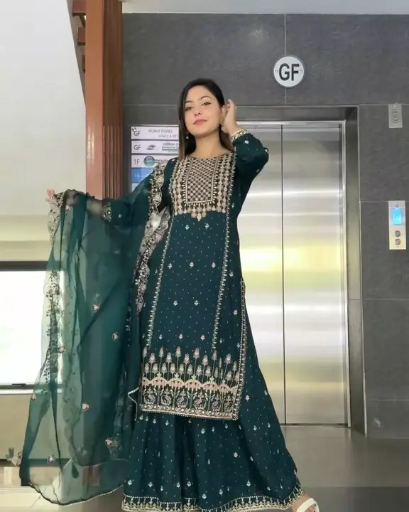 👗*Launching New Đěsigner Party Wear Look Top Plazzo & Dupatta Set *👗🧚‍♀️⭐️

*AD-122*

🧵*FABRIC D uploaded by Ahmed fashion on 7/5/2023