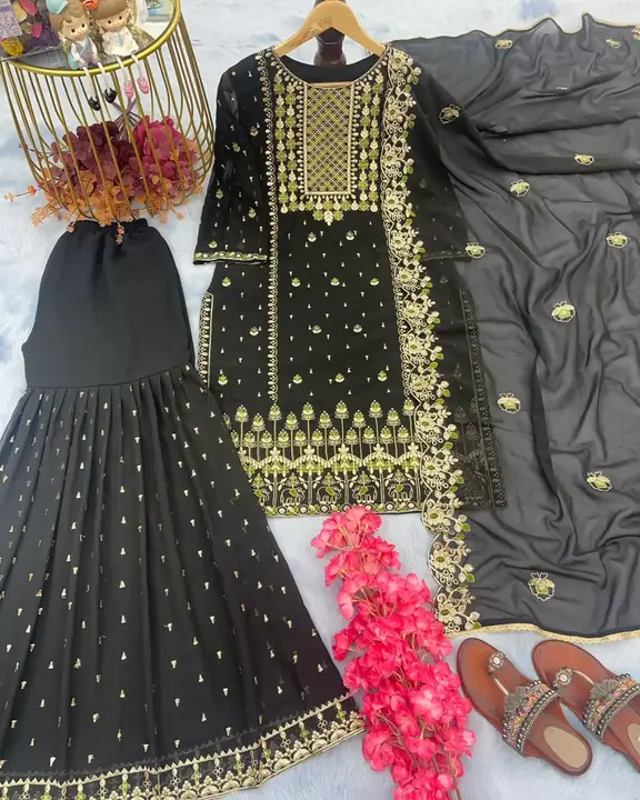 👗*Launching New Đěsigner Party Wear Look Top Plazzo & Dupatta Set *👗🧚‍♀️⭐️

*AD-122*

🧵*FABRIC D uploaded by Ahmed fashion on 7/5/2023