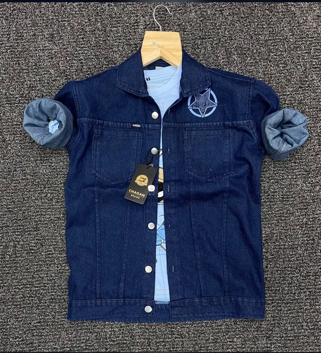 *Premium Denim JACKET* 🤩     *SIZES -M38  L40  XL42*✅  *PRICE JUST @₹385/-*😋😘  Call for enquiry - uploaded by Tredencias (Shirt Manufacturer) on 7/5/2023