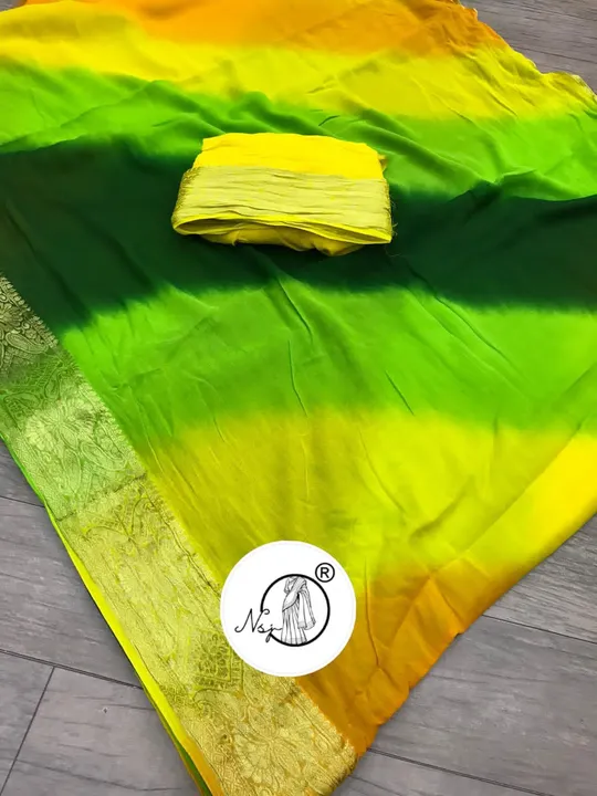 presents pachrangi lehriya  style saree

beautiful colour combination saree for all ladies 

👉keep  uploaded by Gotapatti manufacturer on 7/6/2023