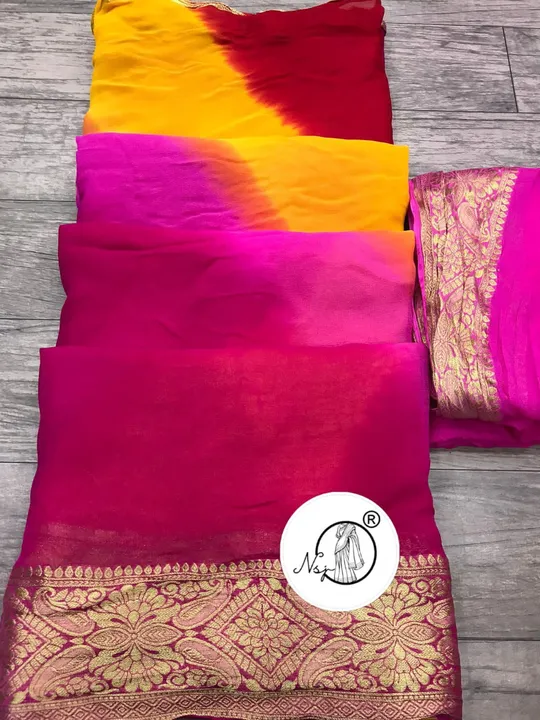presents pachrangi lehriya  style saree

beautiful colour combination saree for all ladies 

👉keep  uploaded by Gotapatti manufacturer on 7/6/2023