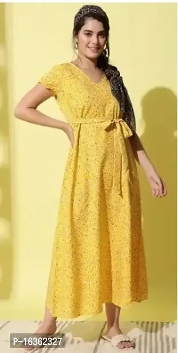 Crepe Printed Long Dress uploaded by wholsale market on 7/6/2023