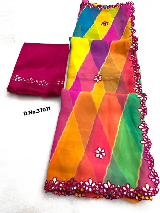 *D.No.37011*

New launch 

Fabric  &  detail.   :-
                                   *beautiful Geo uploaded by Maa Arbuda saree on 7/6/2023