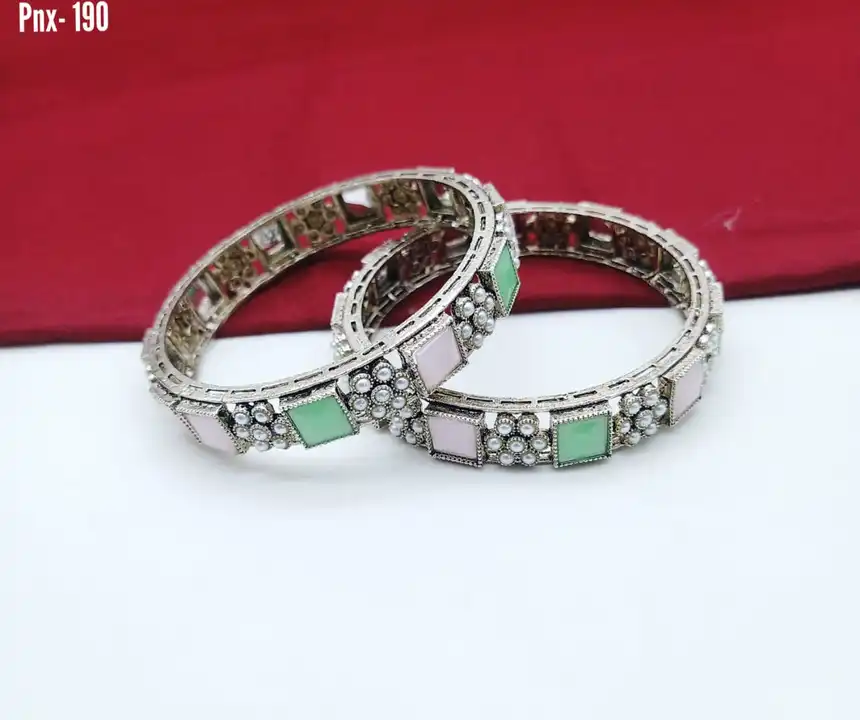 Rodium polis bangals uploaded by Radhe Krishna fashion jewelry on 7/6/2023