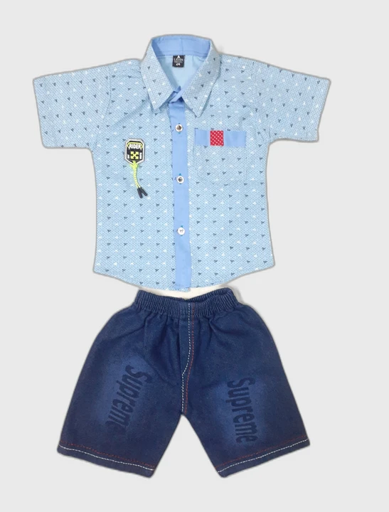Kids shirts and jeans Shorts set uploaded by Abjal dresses on 7/6/2023