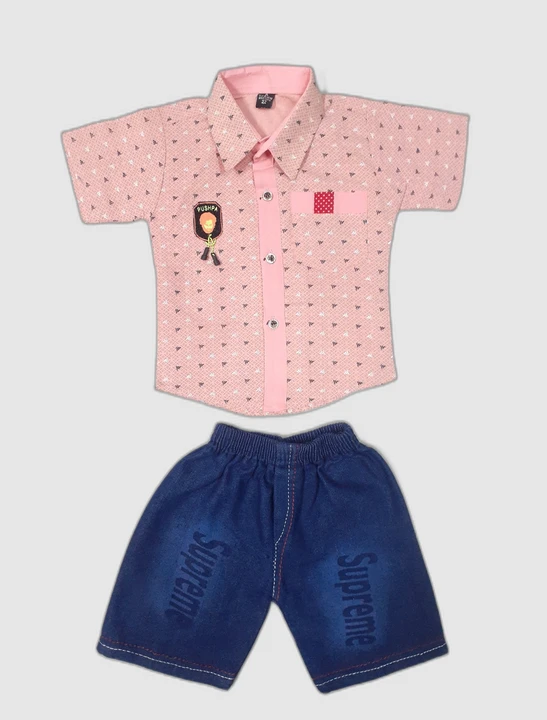 Kids shirts and jeans Shorts set uploaded by Abjal dresses on 7/6/2023